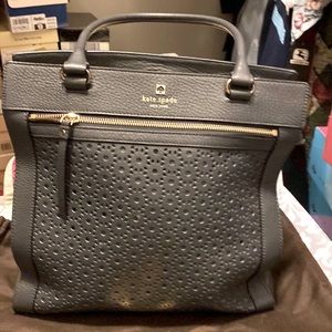 Beautifully classic gray Kate Spade vertical bag.
